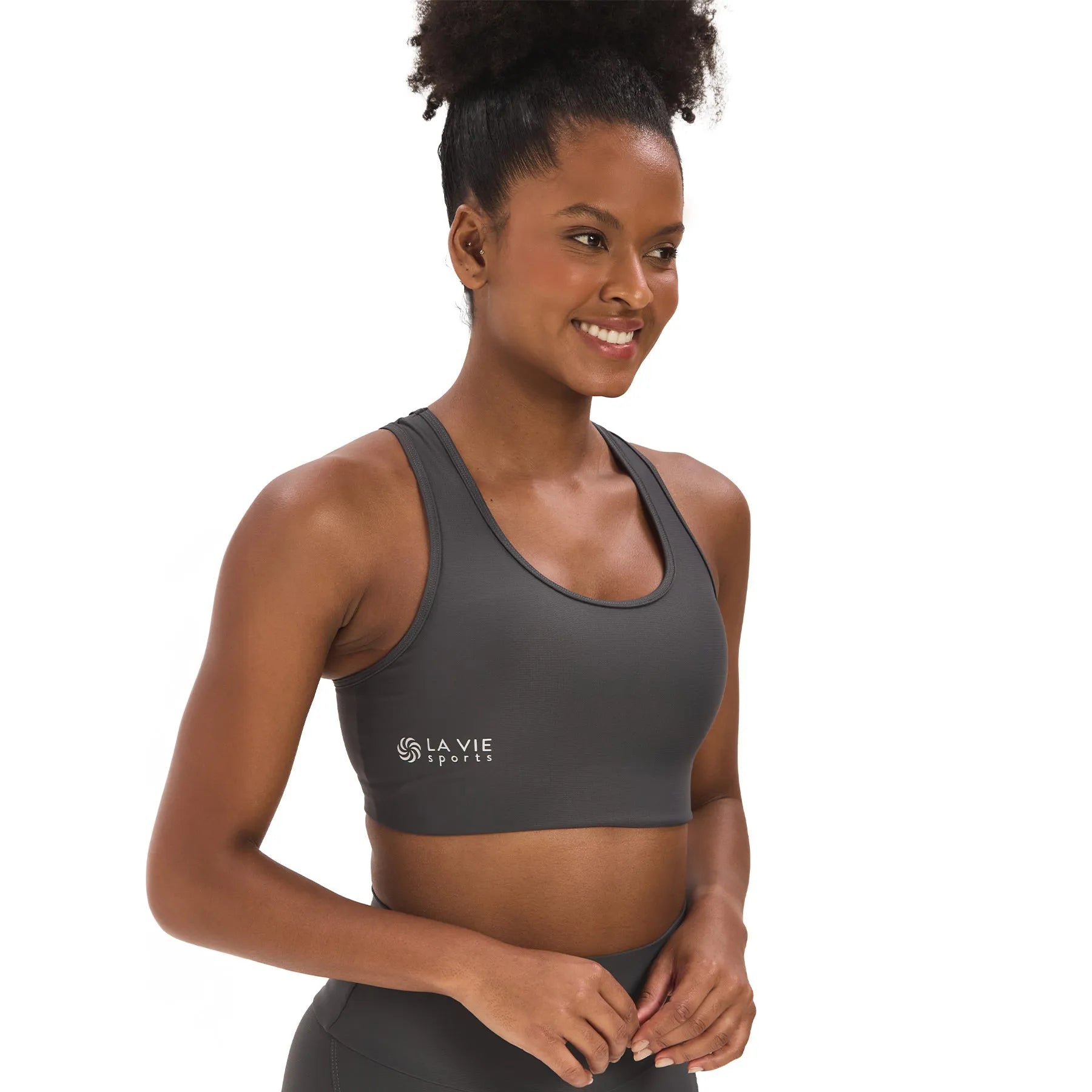 Top de Compressão com Super Bolso 2.0 Grafite