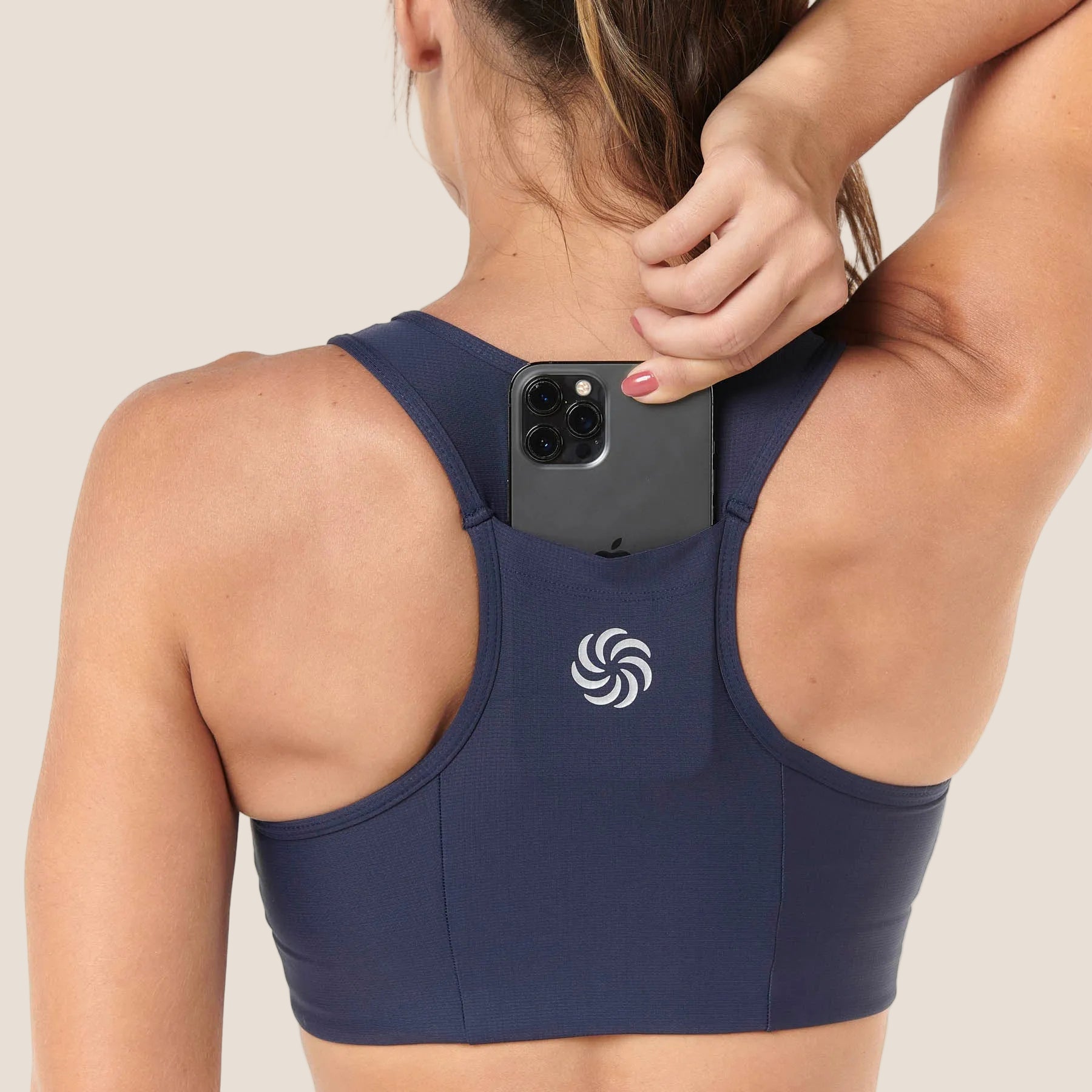 Top de Compressão com Super Bolso 2.0 Marinho