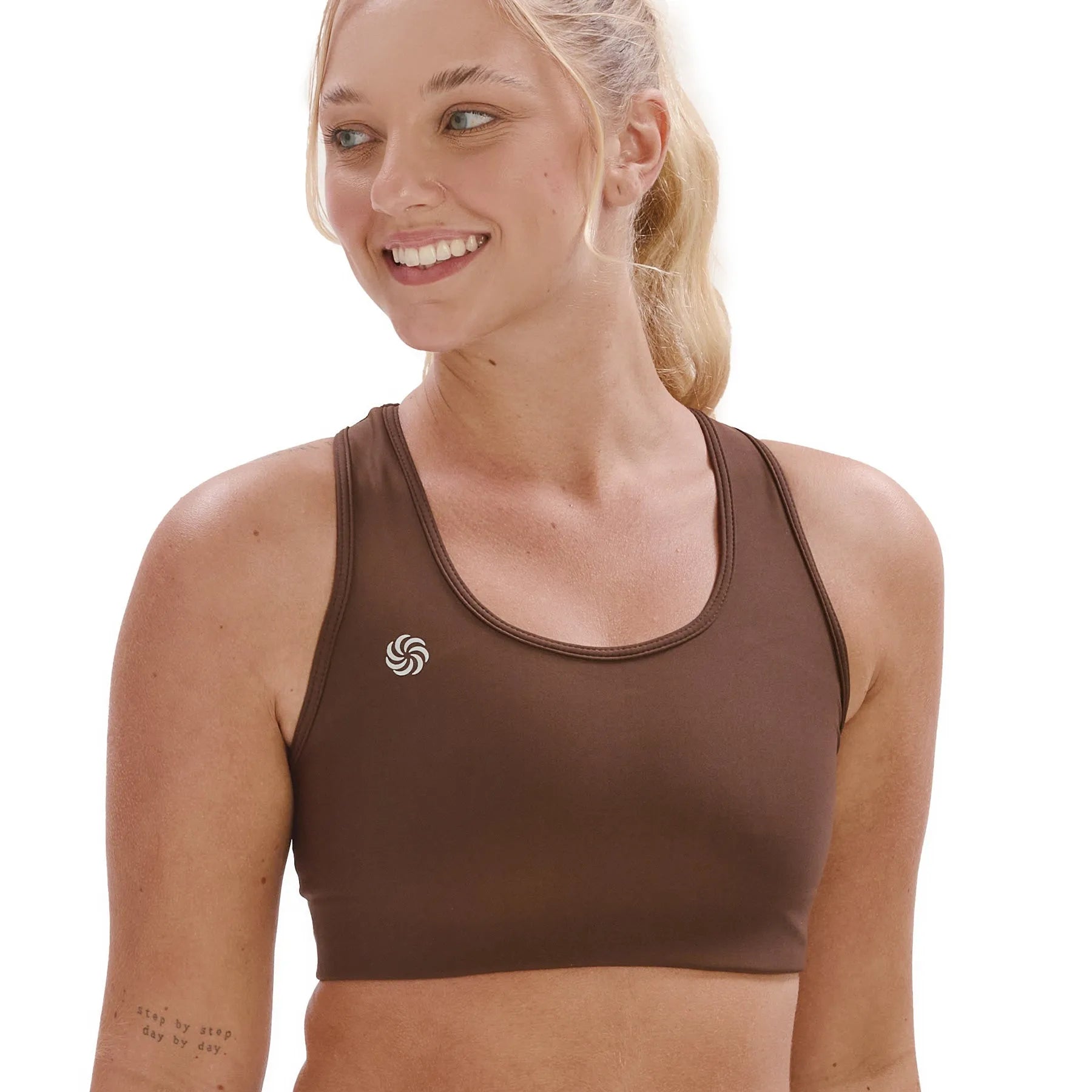 Top de Compressão com Super Bolso 2.0 Total Emana Café