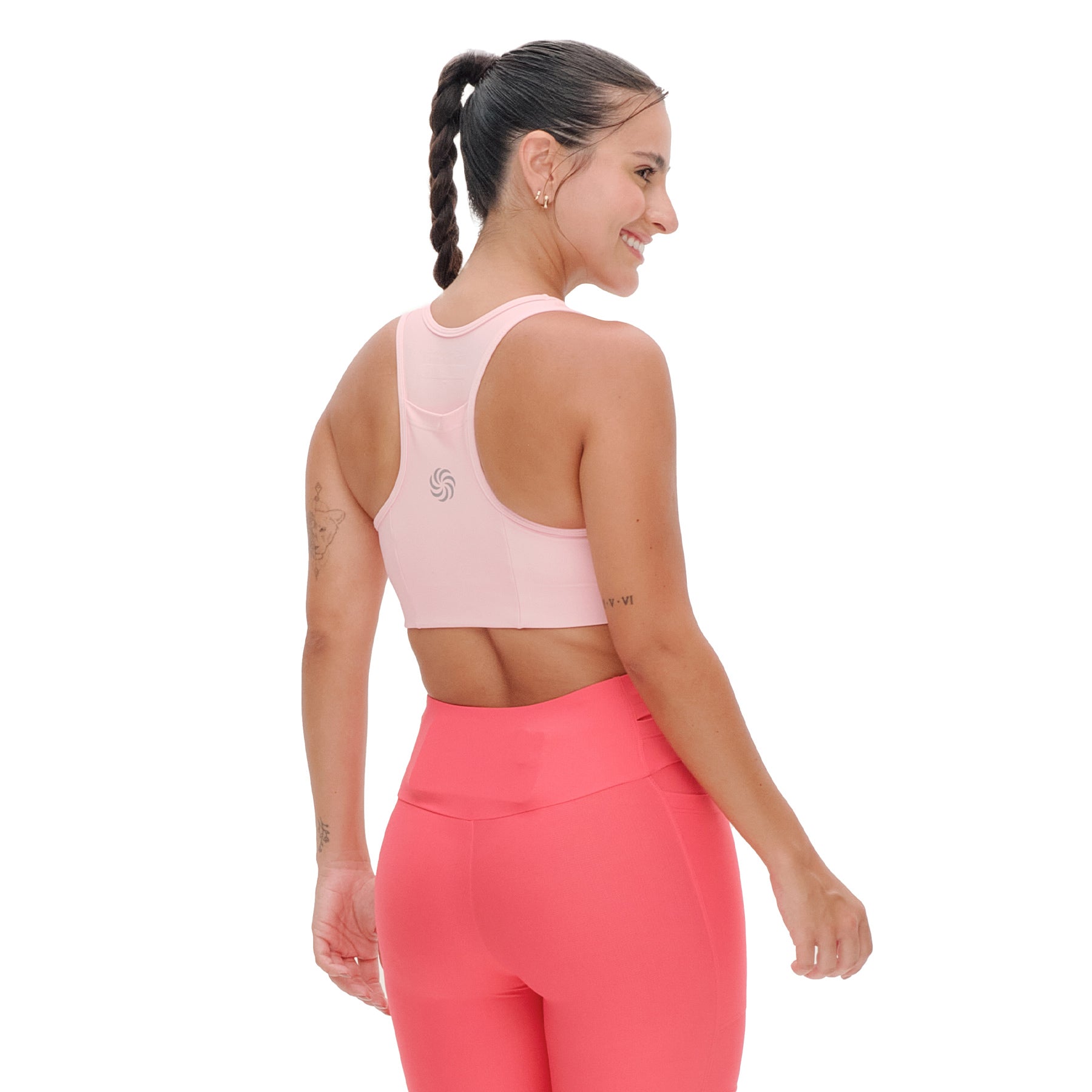 Top de Compressão com Super Bolso 2.0 Total Emana Pêssego