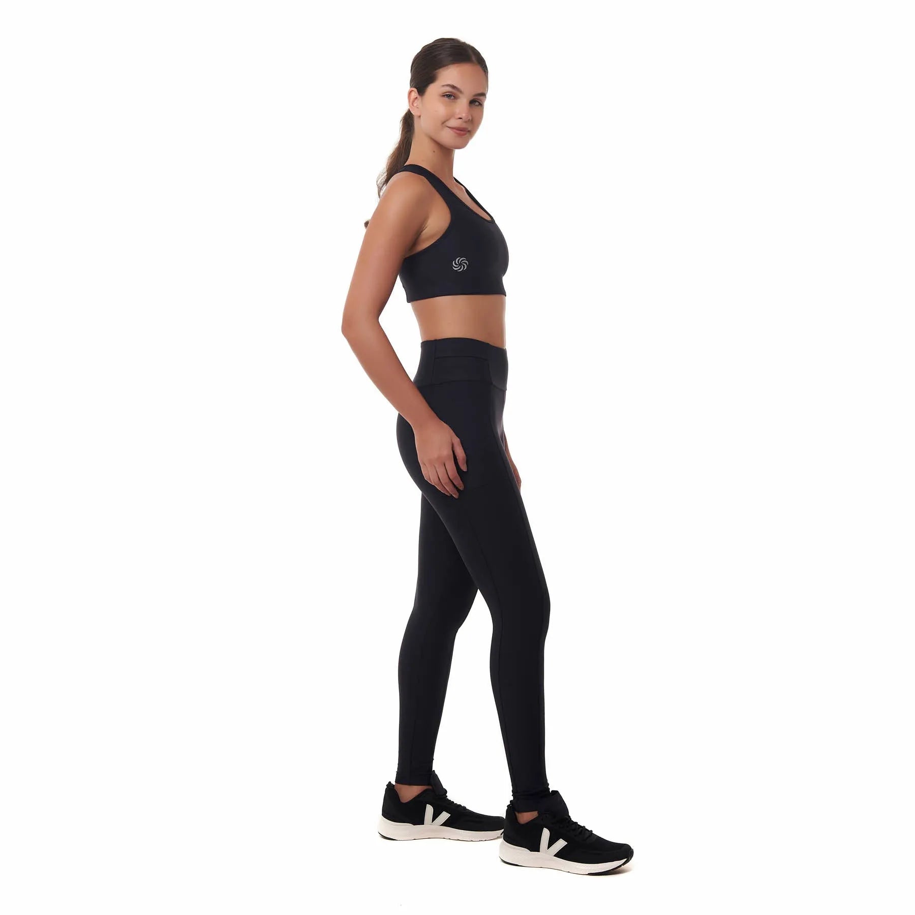 Top de Compressão com Super Bolso 2.0 Total Emana Preto