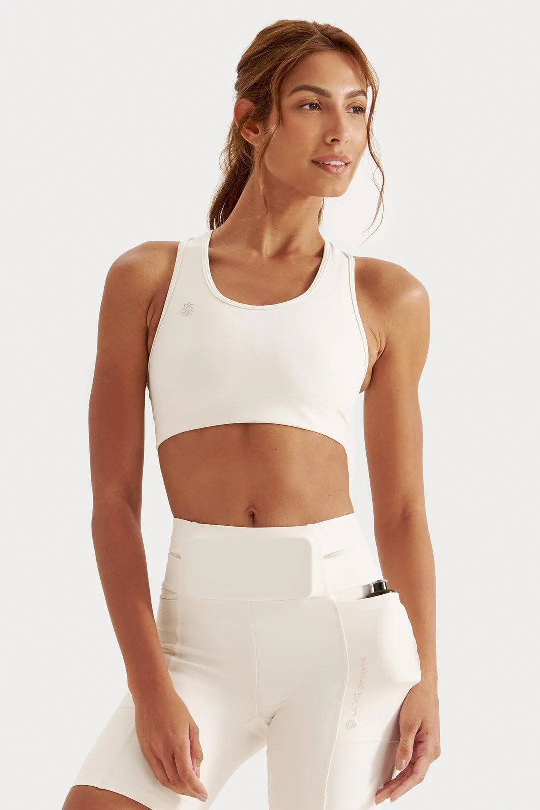 Top de Compressão com Super Bolso 2.0 Simple Off White