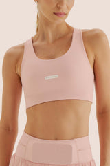 TOP DE COMPRESSÃO COM SUPER BOLSO ZERO ATRITO ROSE