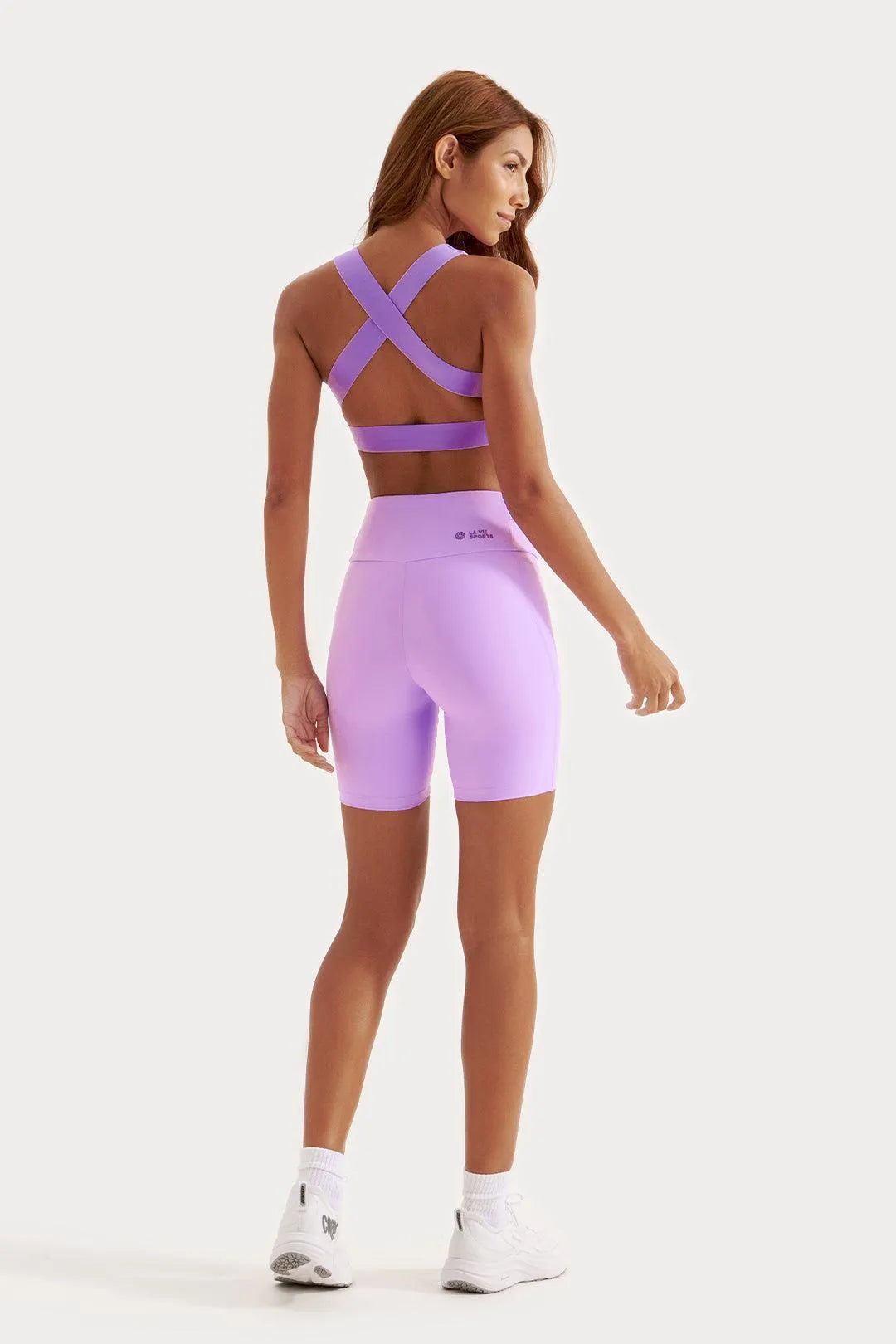 Top Cropped Dupla Face Lavanda e Preto