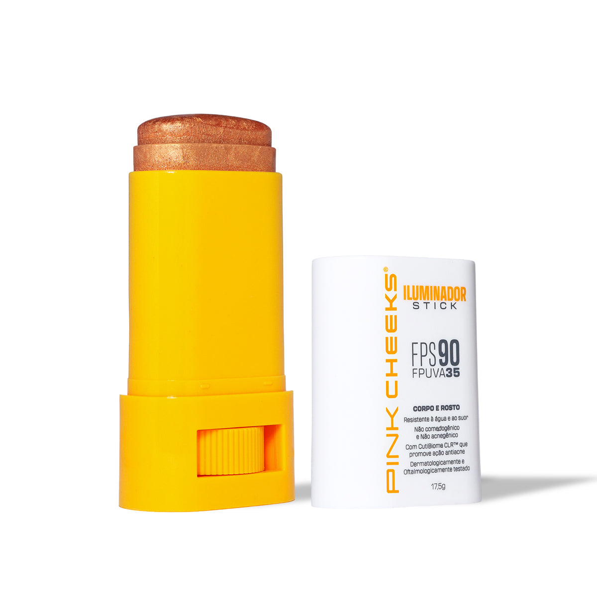 Iluminador Multifuncional Corporal e Facial FPS 90 FPUVA 35 17,5g Gold - Pink Cheeks