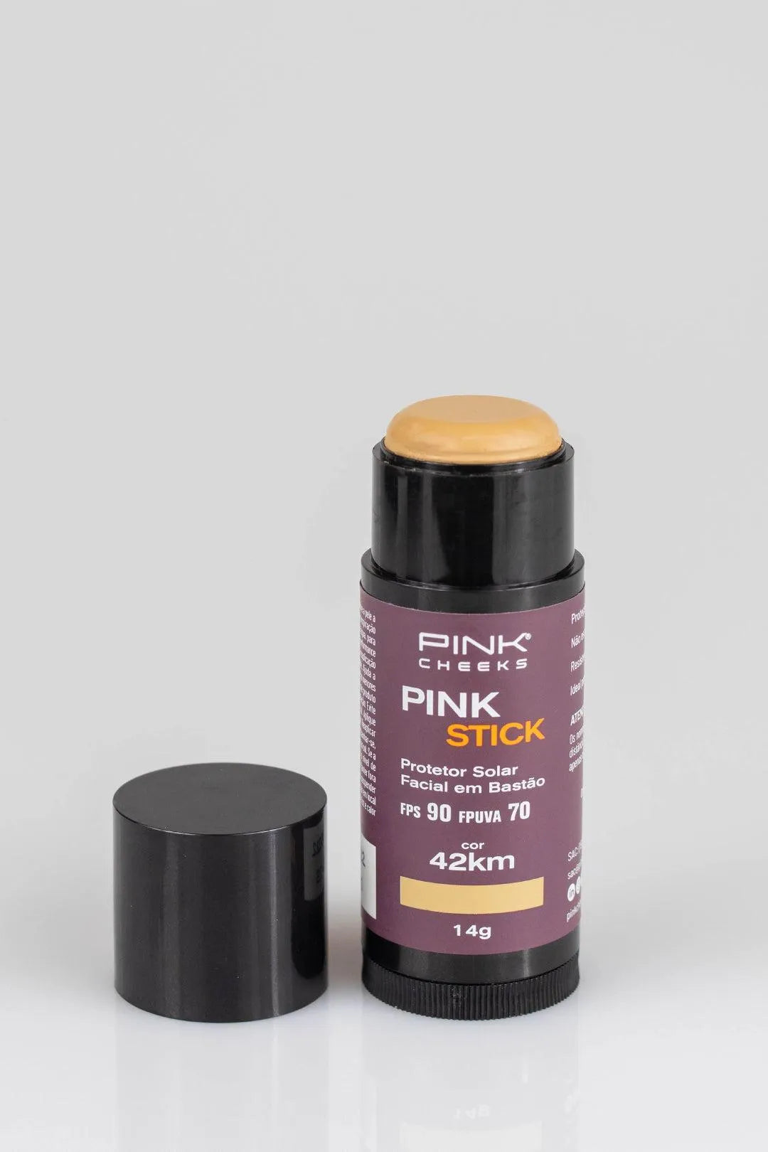 Pink Stick 42Km Rio - Filtro solar Facial de altíssima proteção bronze - FPS 90 PPD 70 - 14g - Pink Cheeks