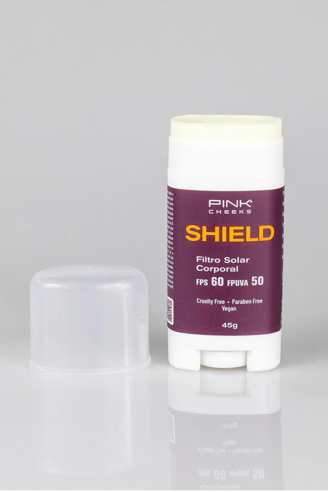 Protetor solar Shield Bastão - 45g - FPS 60/FPUVA 50 - Pink Cheeks