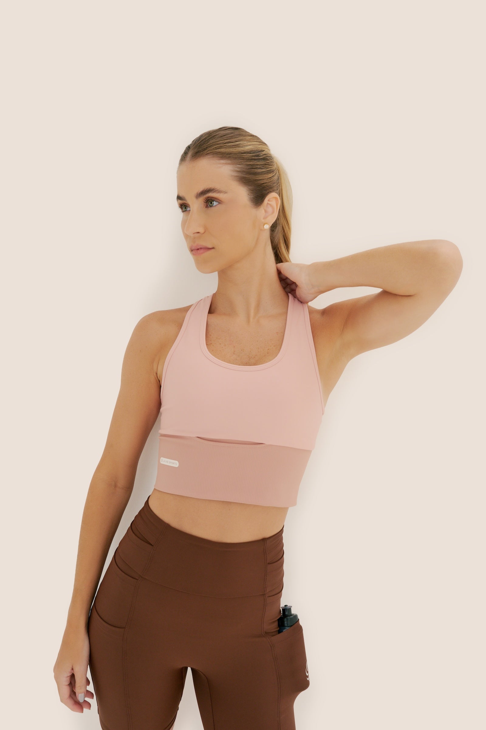 TOP DE COMPRESSÃO MULTIBOLSOS ROSE