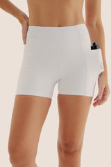 Short de Compressão Curto com Multibolsos Total Emana Branco