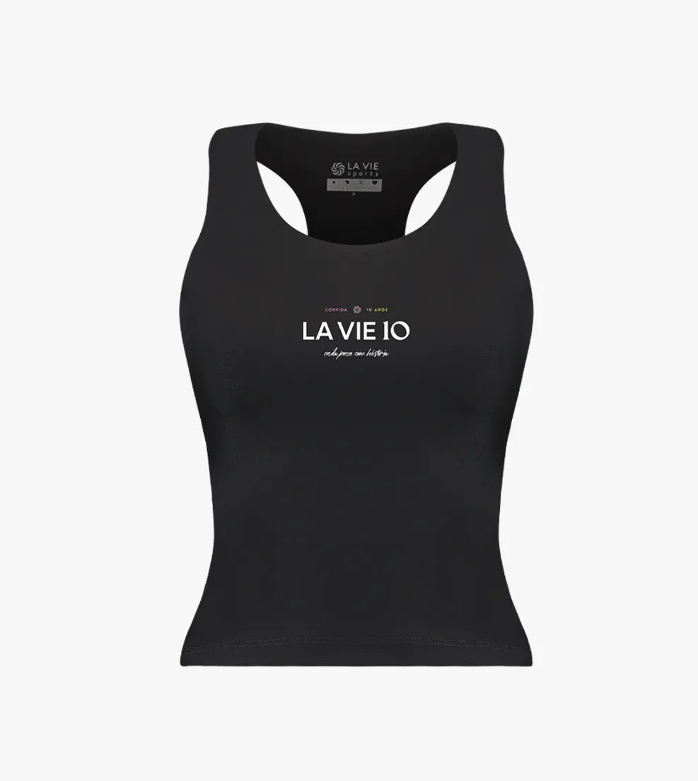 Camiseta de compressão com Super Bolso Corrida La Vie 10 anos