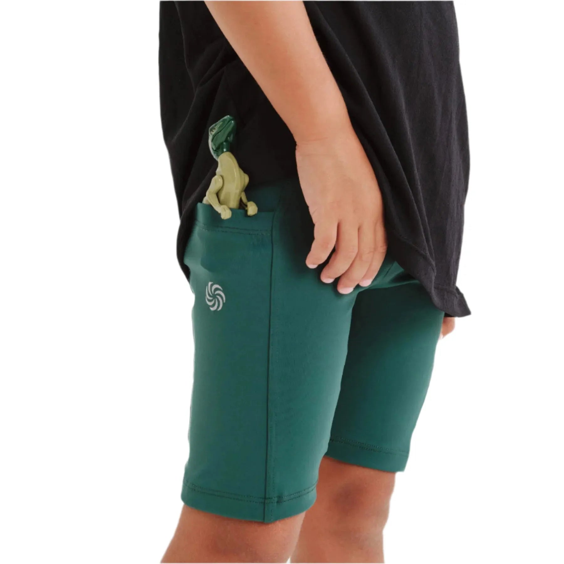 Bermuda de compressão com bolsos infantil total emana masculina folha