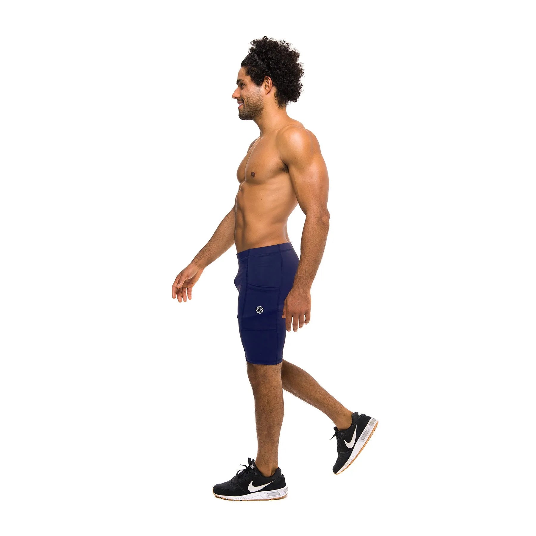 Bermuda de Compressão com Bolsos Masculina Marinho