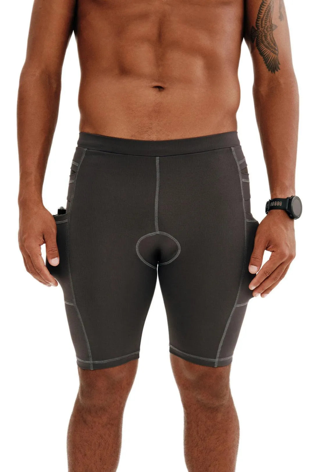 Bermuda de compressão com Multibolsos Masculina Grafite