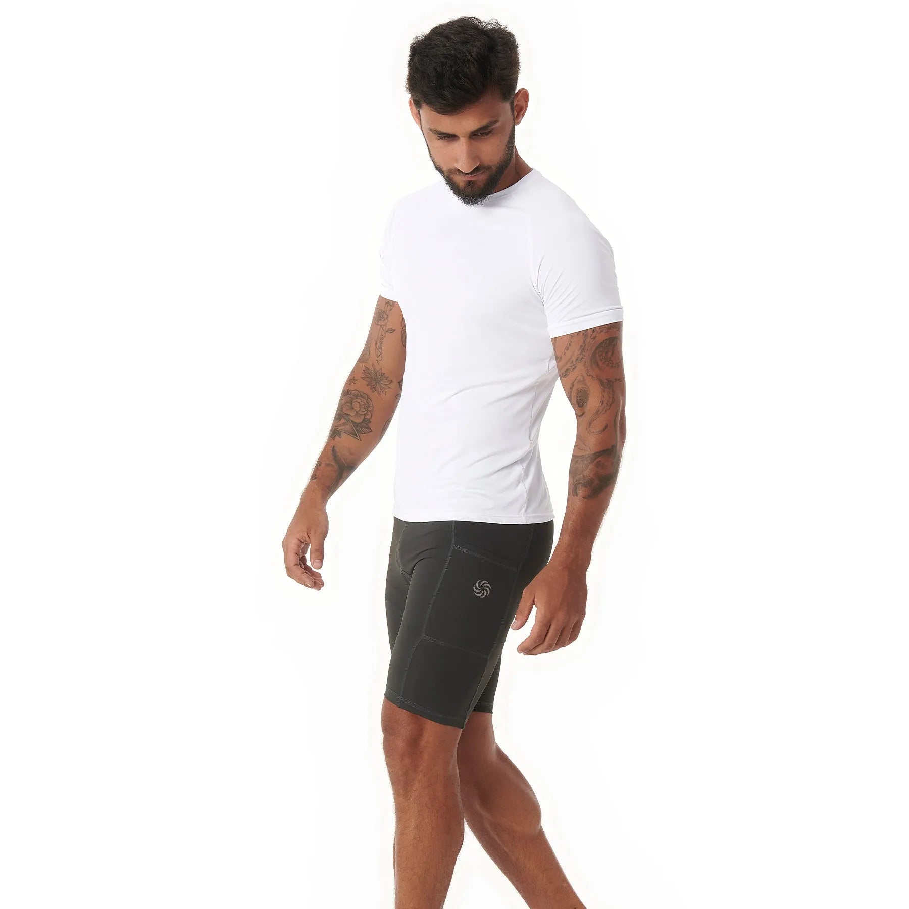 Bermuda de Compressão com Bolsos Masculina Grafite