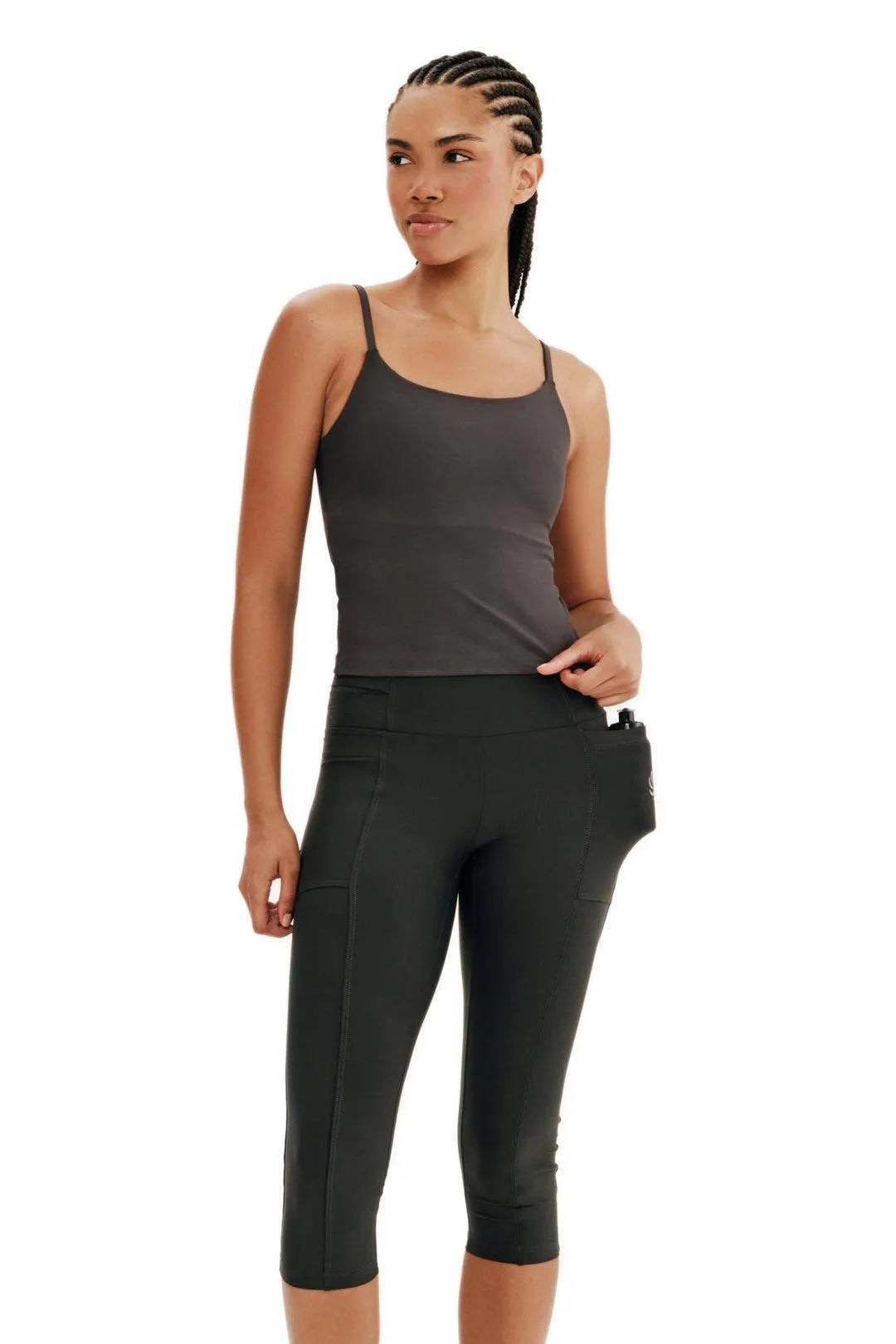 Corsário de Compressão com Multibolsos Grafite