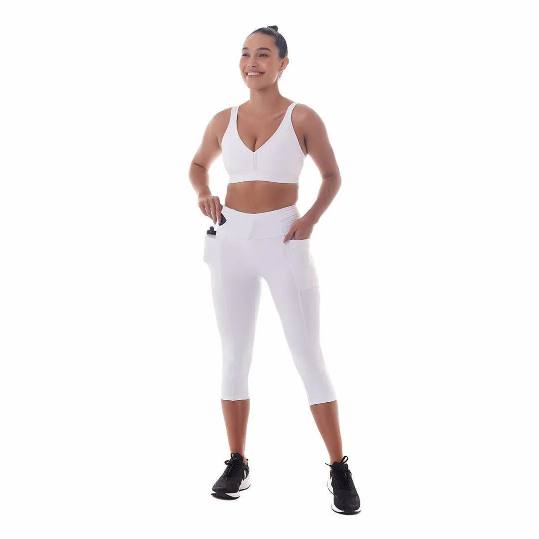 Corsário de Compressão com Multibolsos Total Emana Branco