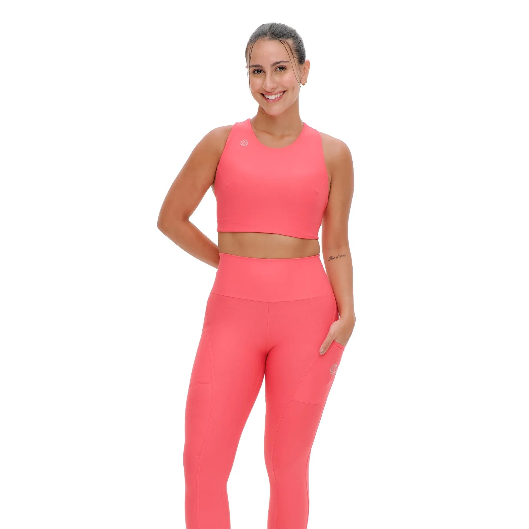 Calça de Compressão com Bolsos Clássica Goiaba