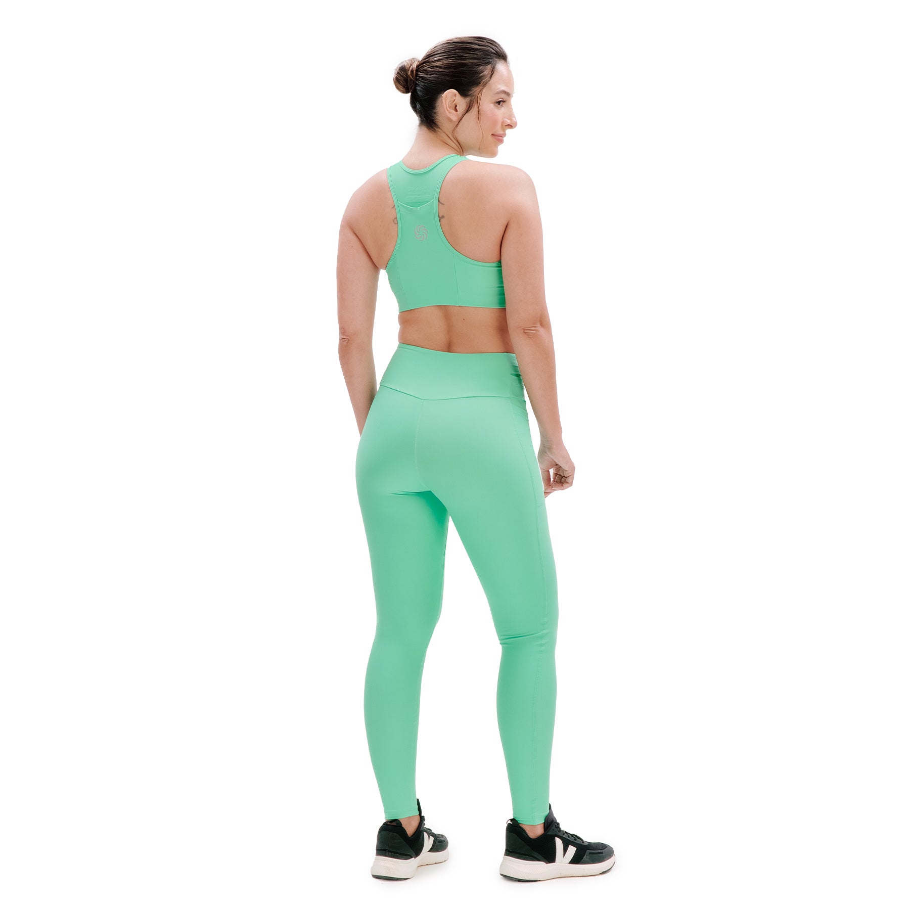 Calça de Compressão com Multibolsos Total Emana Menta