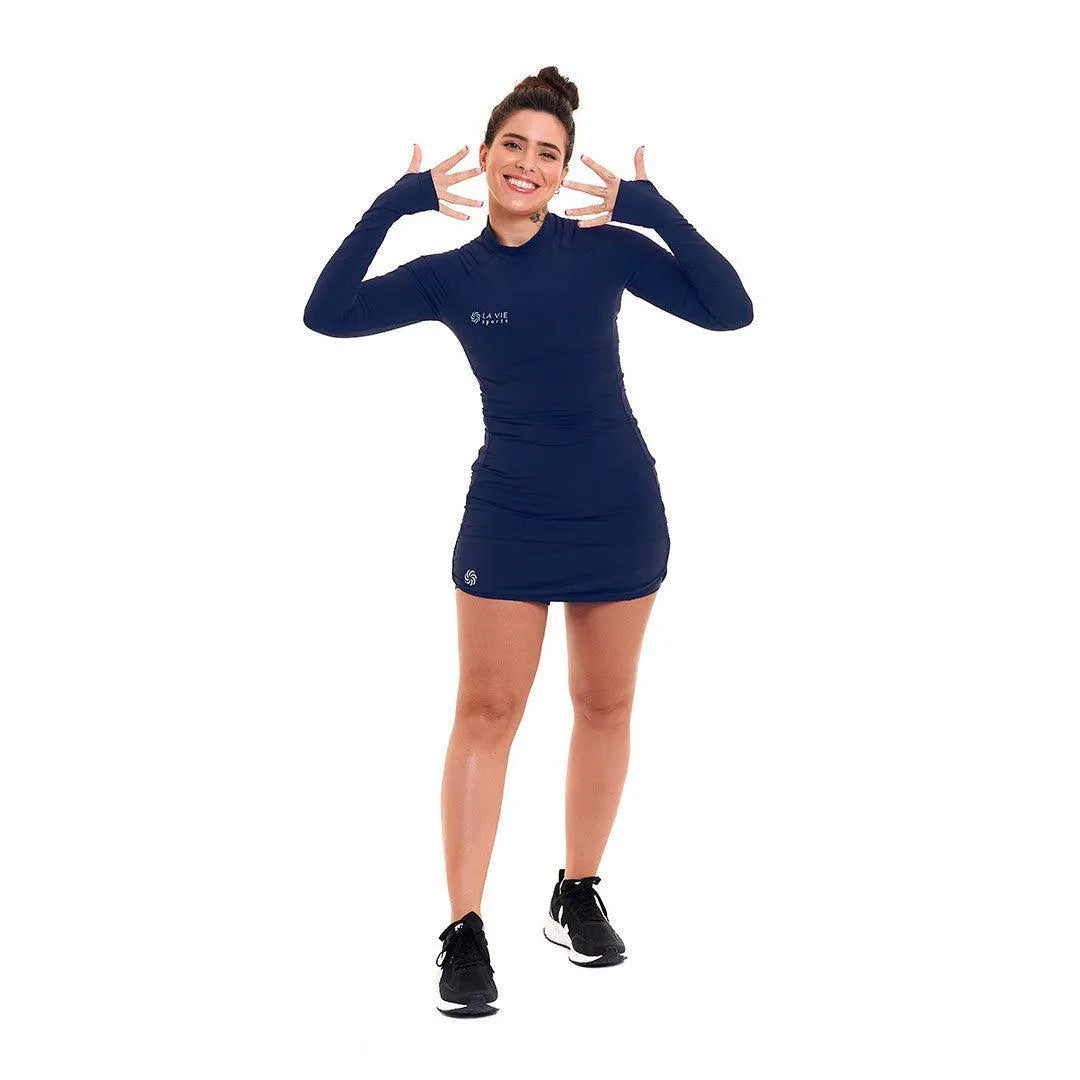 Camisa UV Manga Longa Fluida Marinho