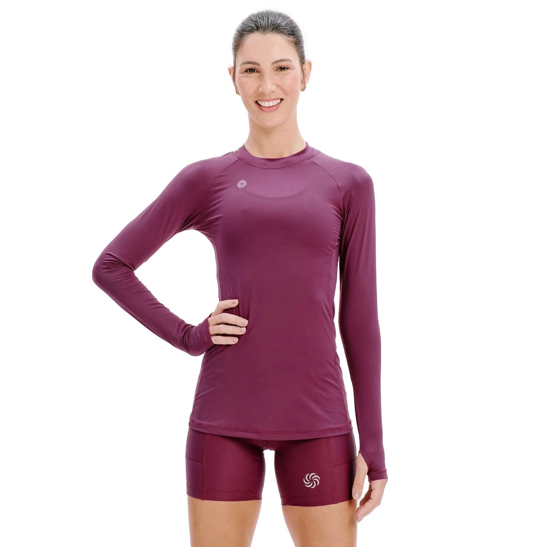 Camisa UV Manga Longa Fluida Vinho