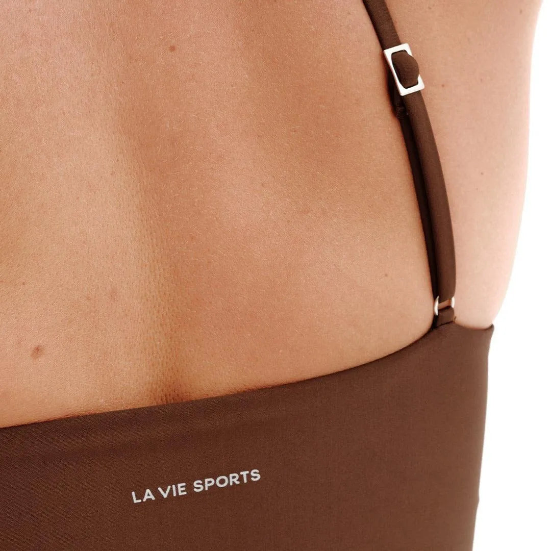 Camiseta de Compressão Alcinha Total emana Café