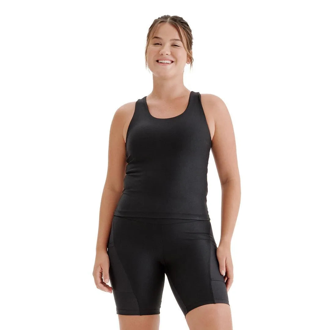 Camiseta de compressão com Super Bolso Preta