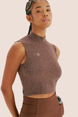 CROPPED GOLINHA FLUIDO CAFÉ POÁ