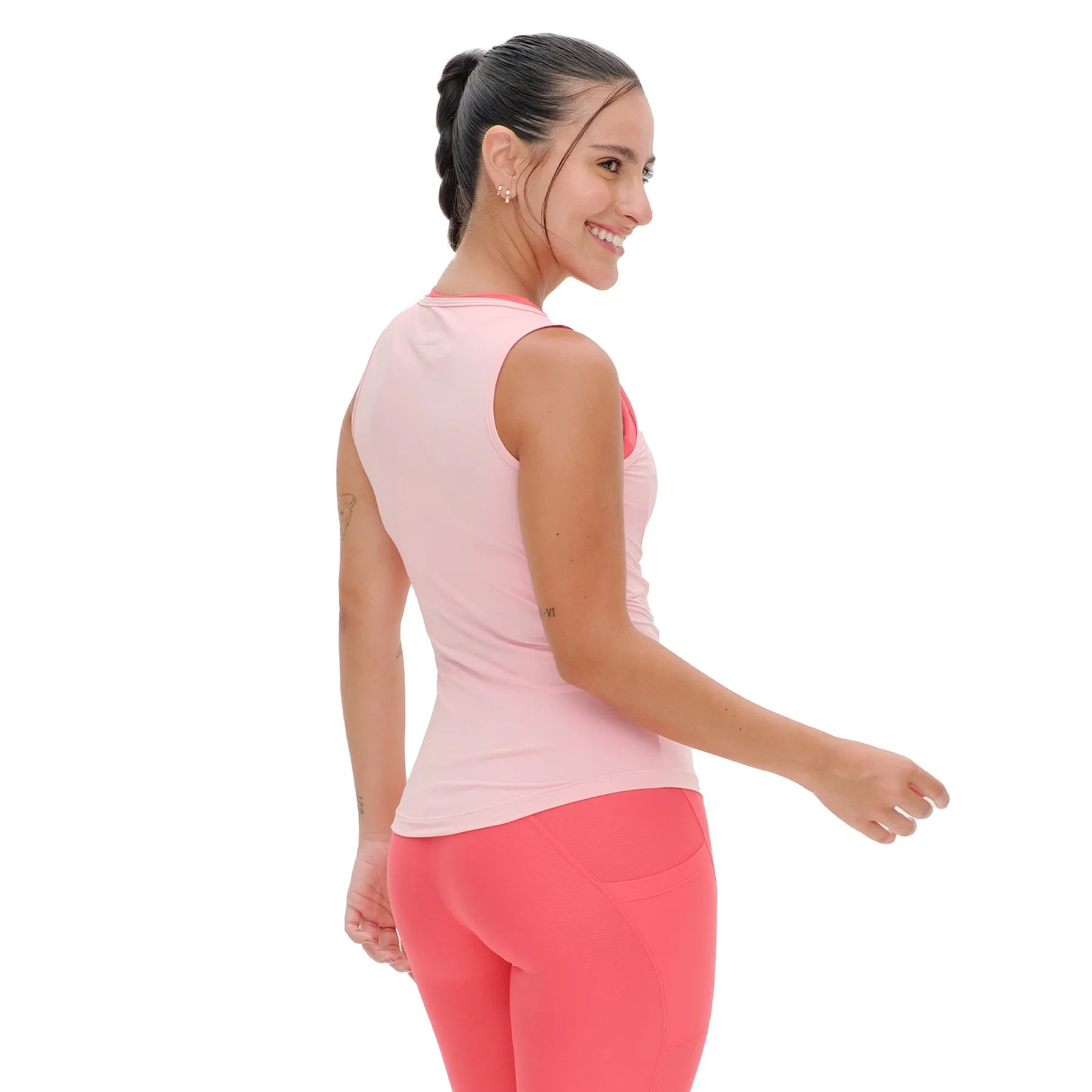 Camiseta Justinha Fluida Pêssego