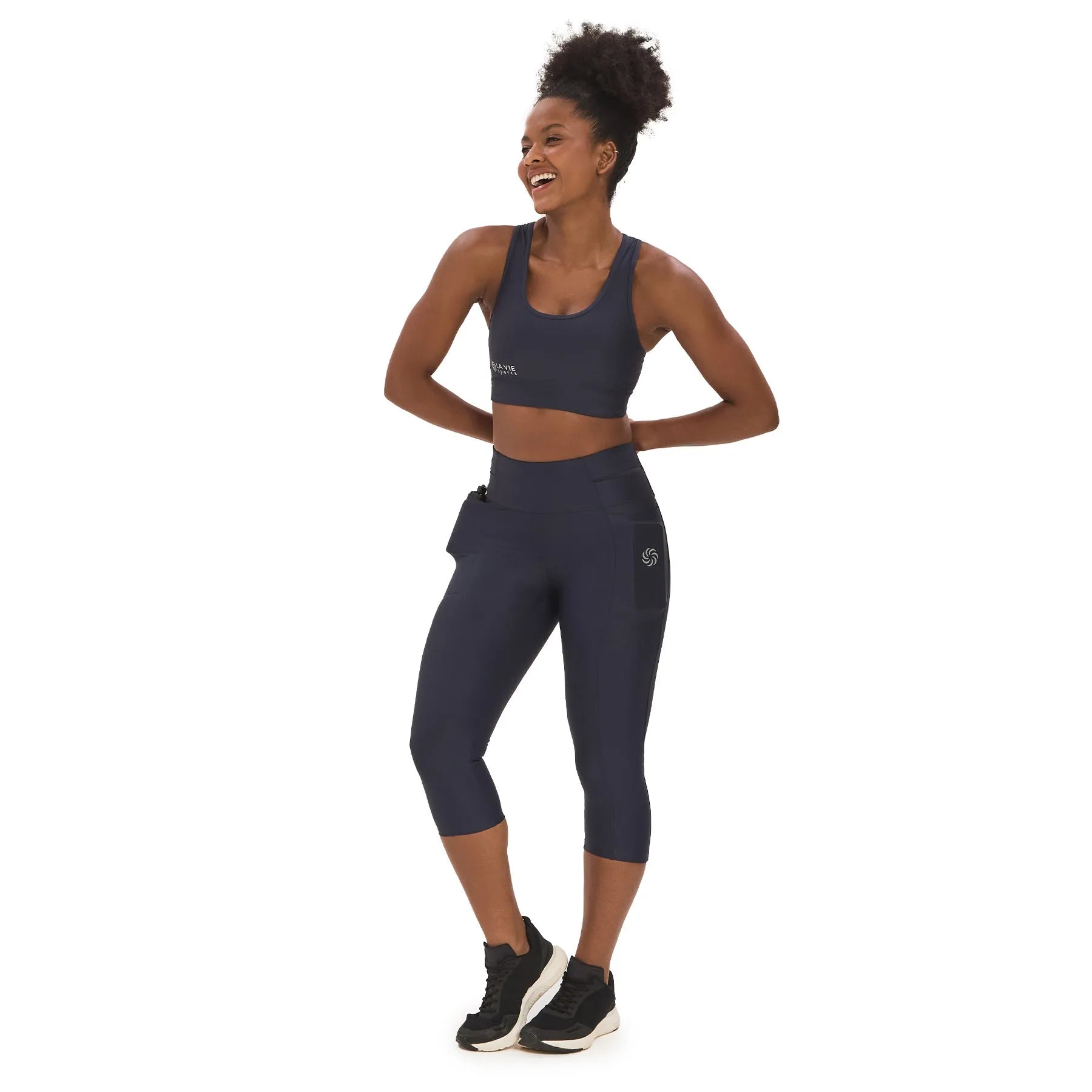 Corsário de Compressão com Multibolsos Marinho