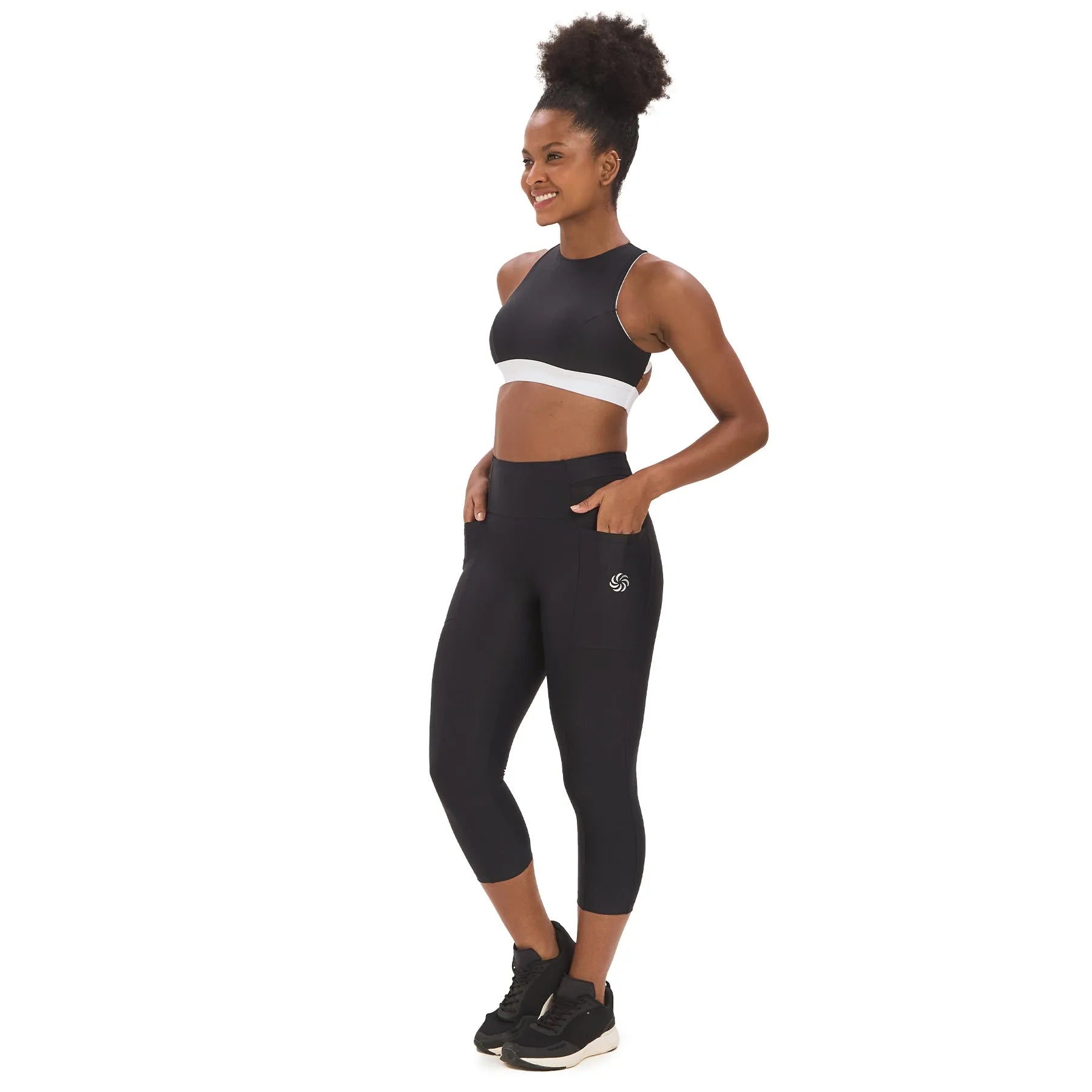 Corsário de Compressão com Multibolsos Preto