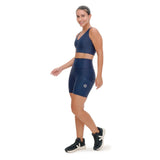 Short de Compressão com Bolsos Clássico Emana Marinho