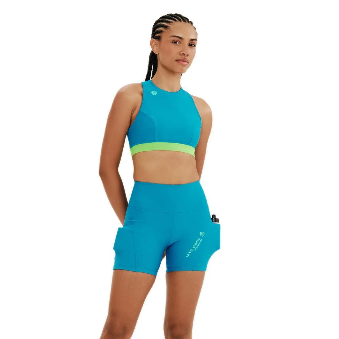 Short de Compressão com Bolsos Clássico Total Emana Lagoa