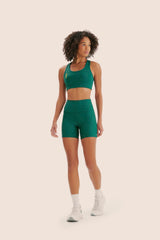 SHORT DE COMPRESSÃO COM 3 BOLSOS CLÁSSICO FlexSkin™ ESMERALDA