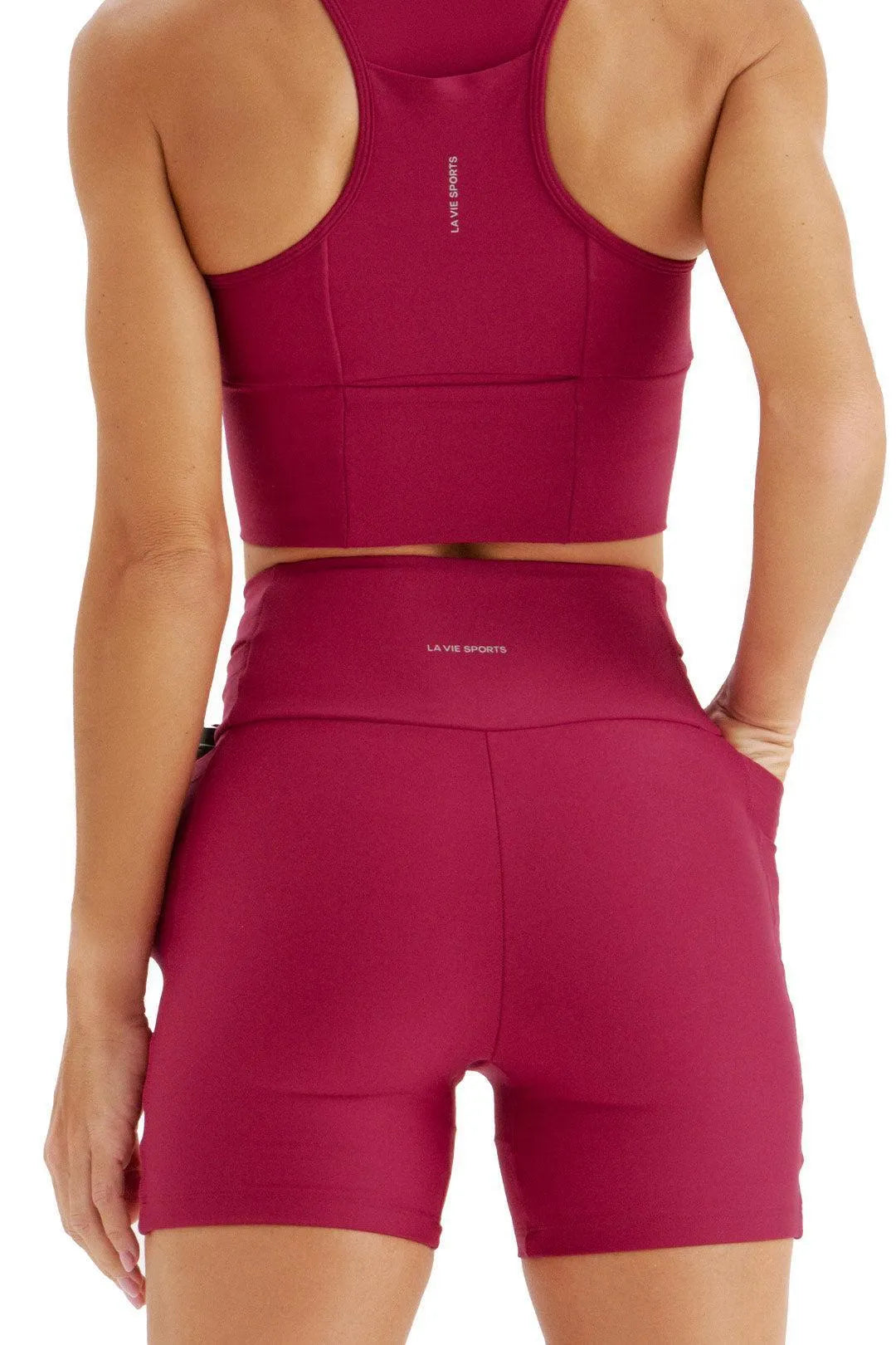 Short de Compressão com Multibolsos Livre AloeSkin Cereja