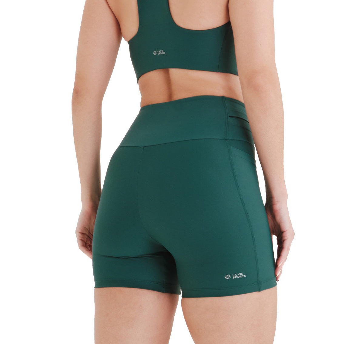 Short de Compressão com Multibolsos Livre Total Emana Folha