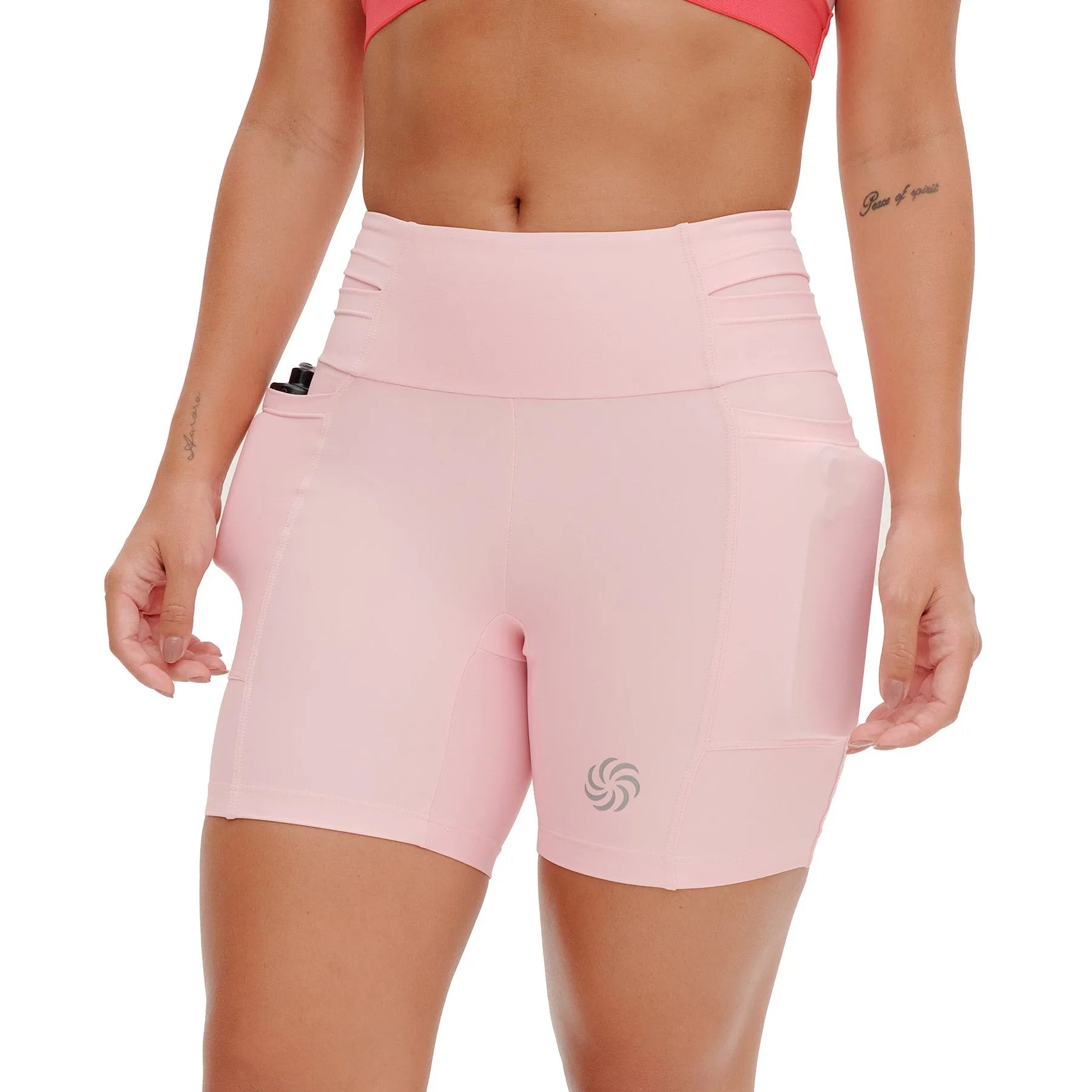 Short de Compressão com Multibolsos Total Emana Pêssego