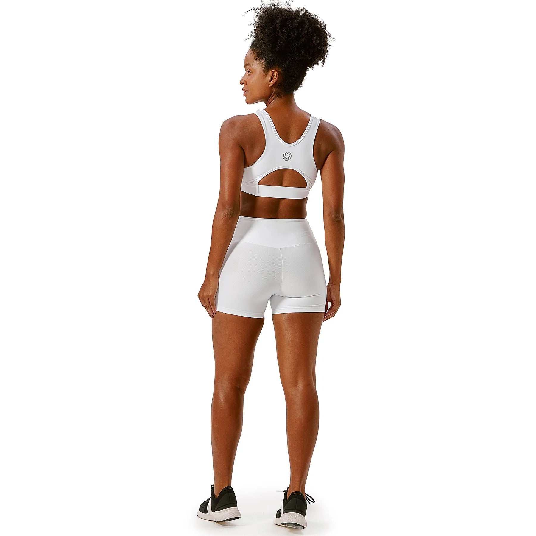 Top de Compressão com Bolso Recortes Branco