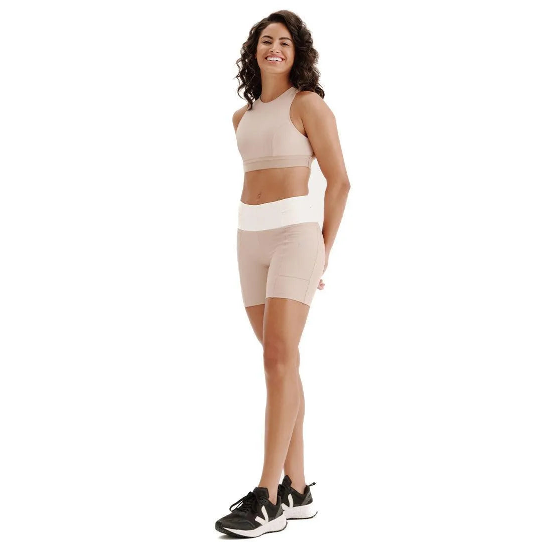 Top Cropped Dupla Face Total Emana Latte e Cappuccino