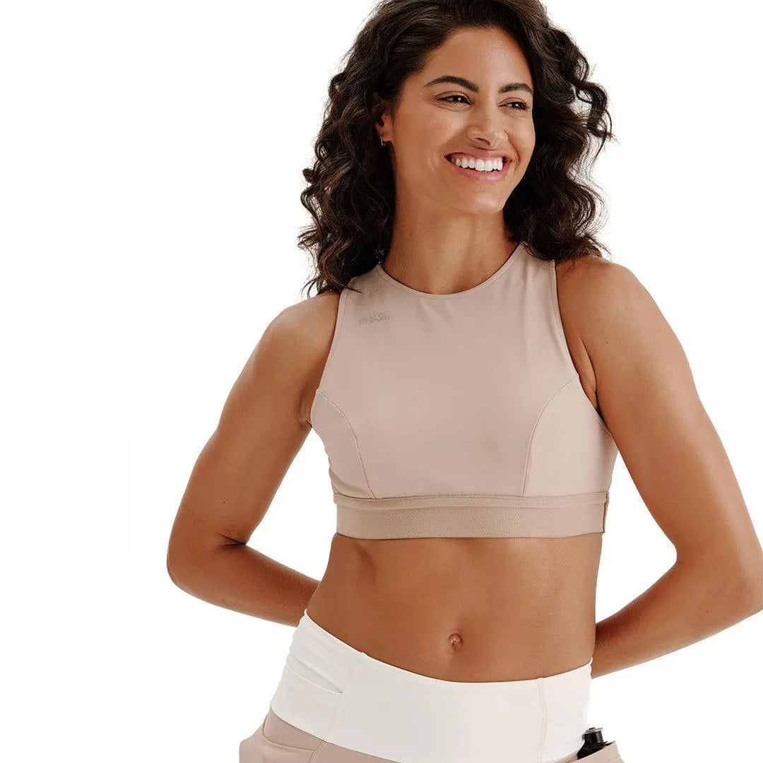 Top Cropped Dupla Face Total Emana Latte e Cappuccino