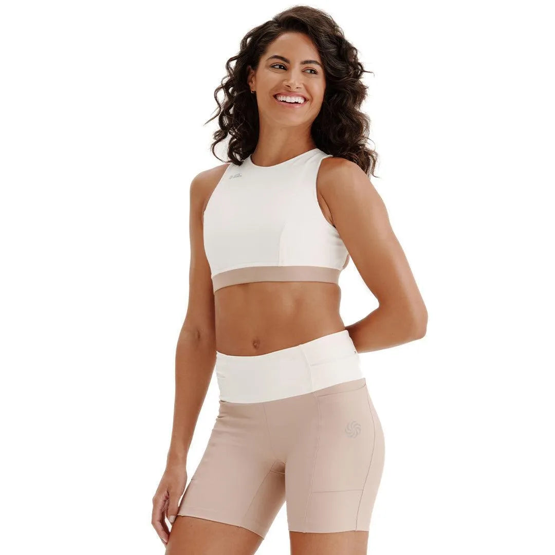 Top Cropped Dupla Face Total Emana Latte e Cappuccino