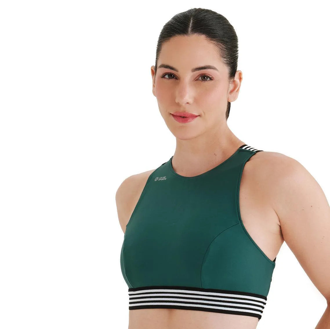 Top Cropped Dupla Face Emana Folha e Preto