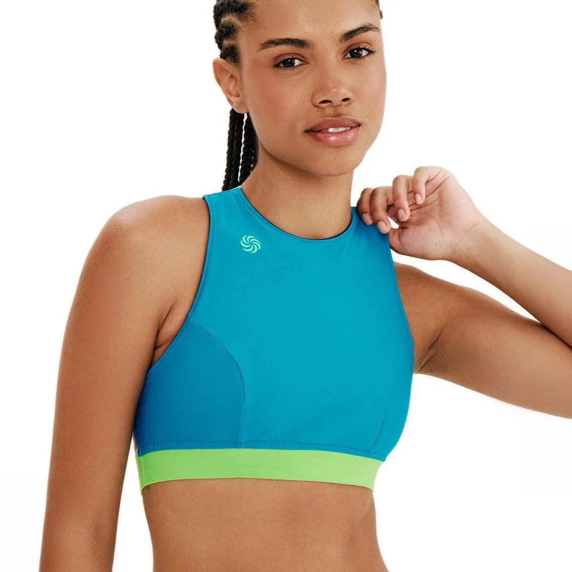 Top Cropped Dupla Face Total Emana Mar e Lagoa