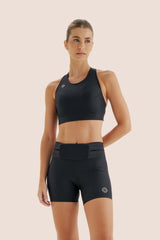 Top de Compressão com Bolso Cropped Bojo Fixo 2.0 Preto
