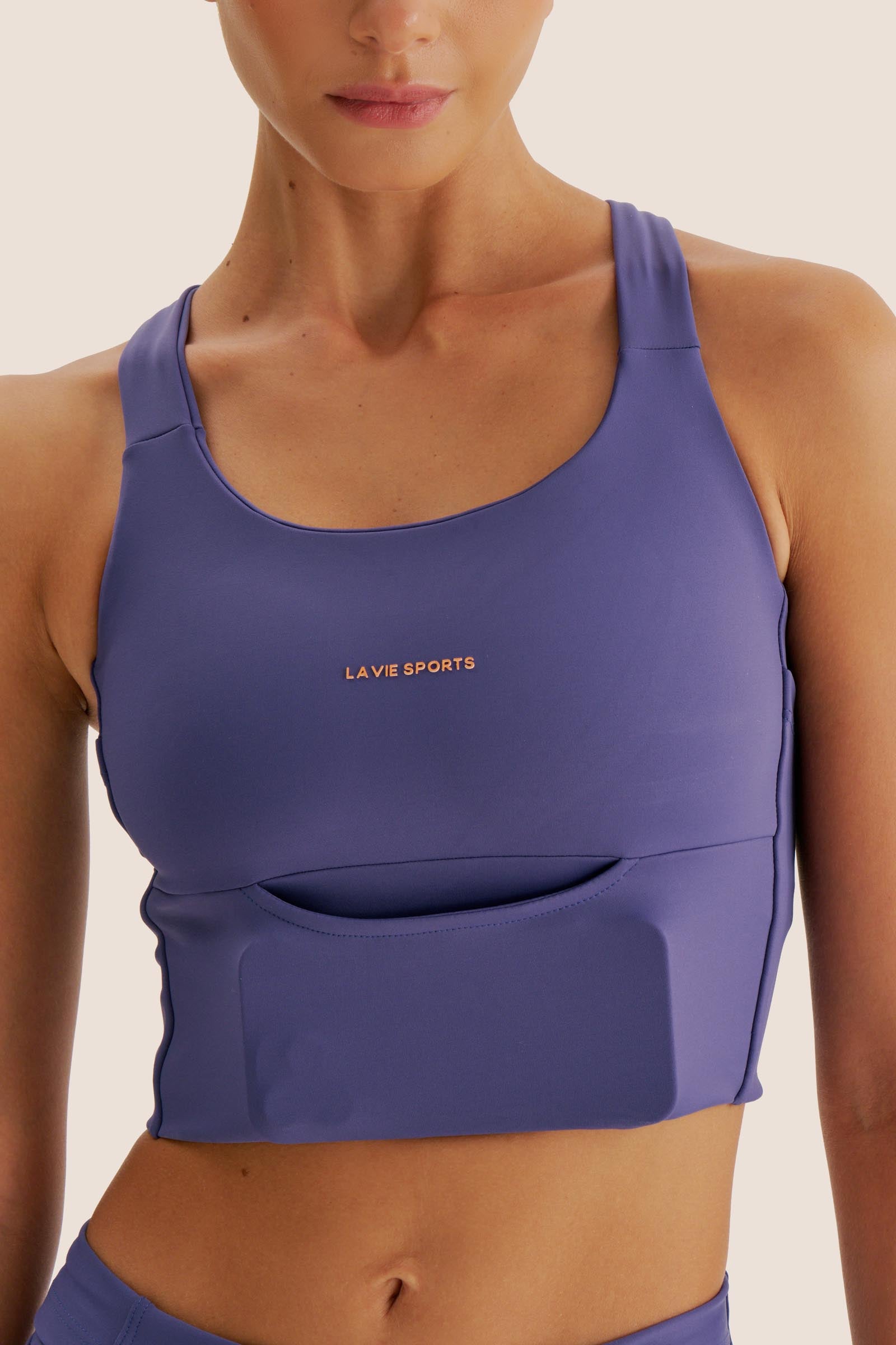 TOP DE COMPRESSÃO 7 BOLSOS FlexSkin™ ROXO
