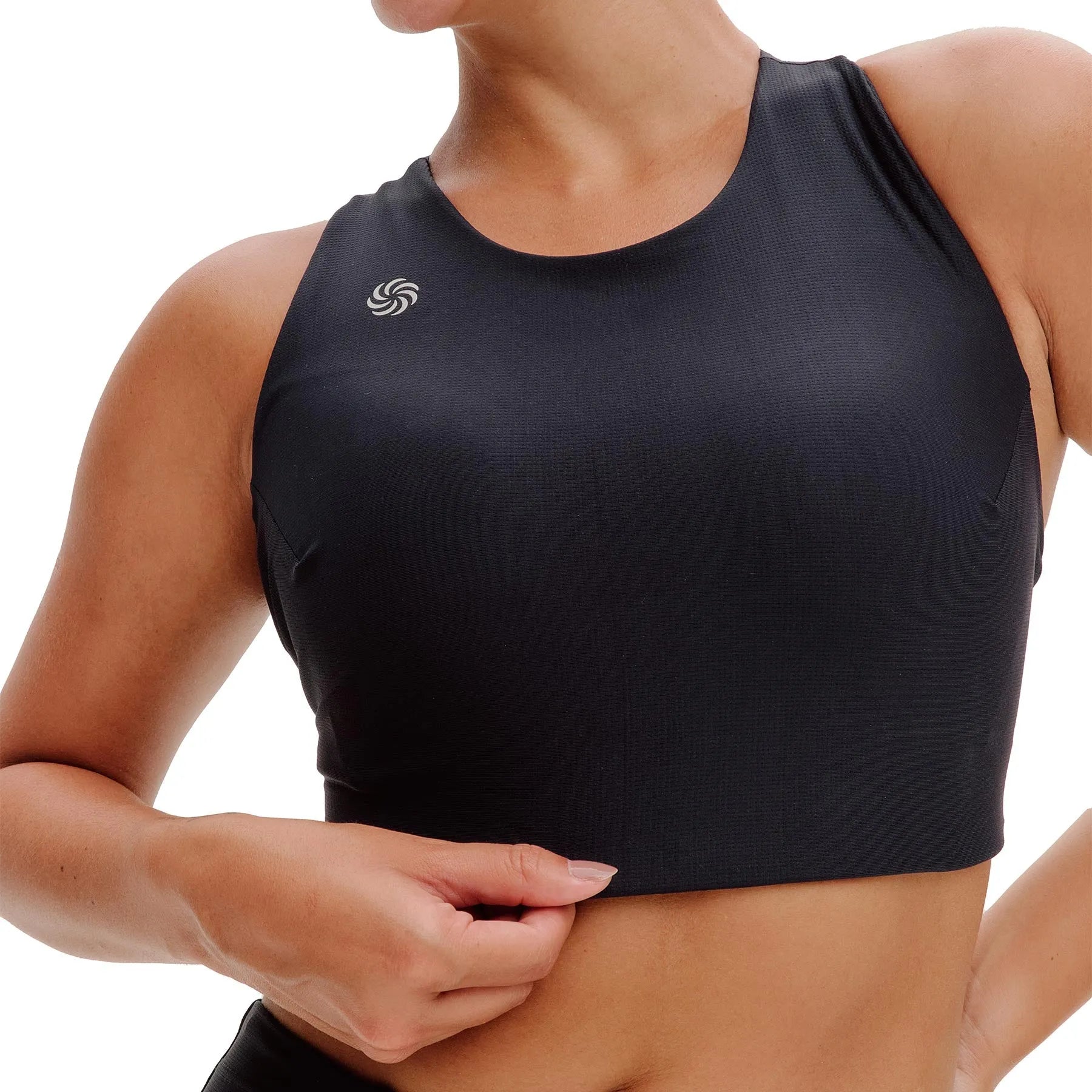 Top de Compressão com Bolso Cropped Bojo Fixo 2.0 Preto