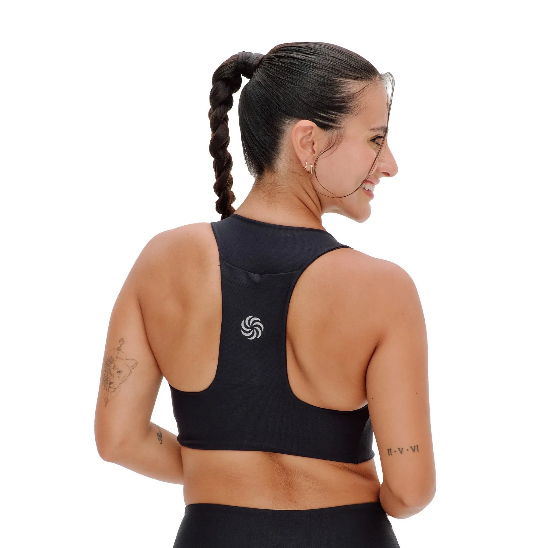 Top de Compressão com Bolso Cropped Bojo Fixo 2.0 Preto