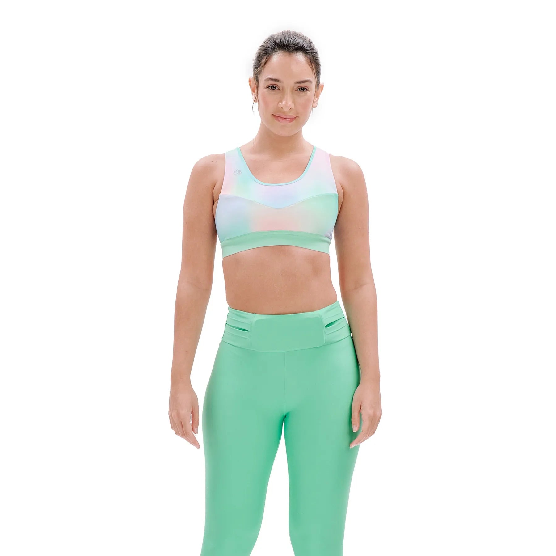 Top de Compressão com Bolso Recortes Total Emana Degradê