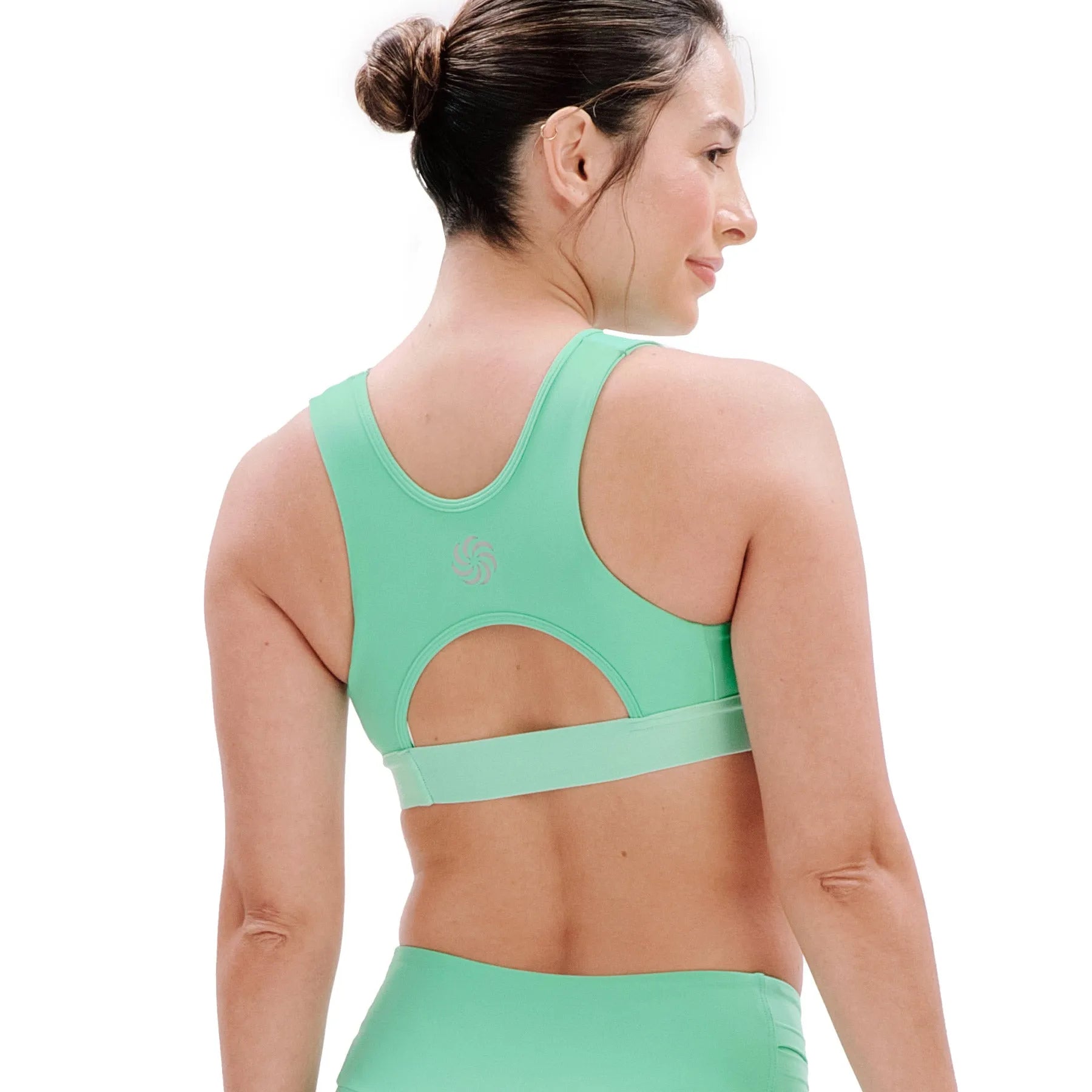 Top de Compressão com Bolso Recortes Total Emana Menta