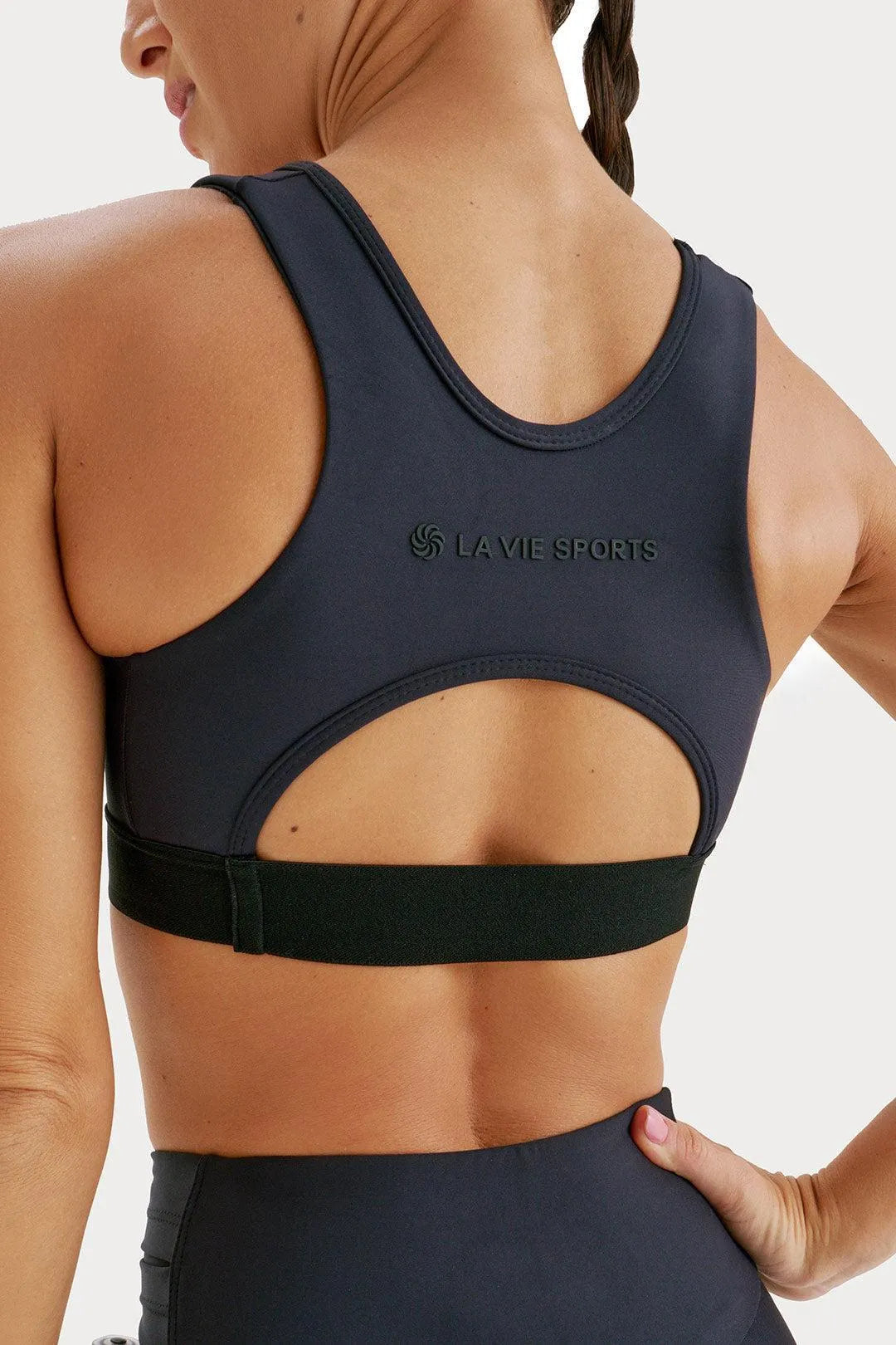 Top de Compressão com Bolso Recortes Simple Preto