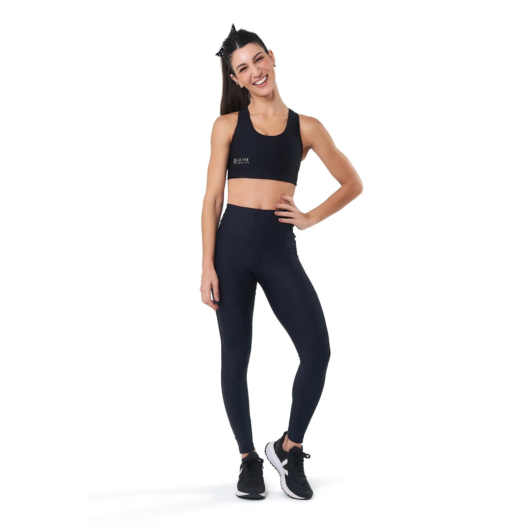 Top de Compressão com Super Bolso 2.0 Preto